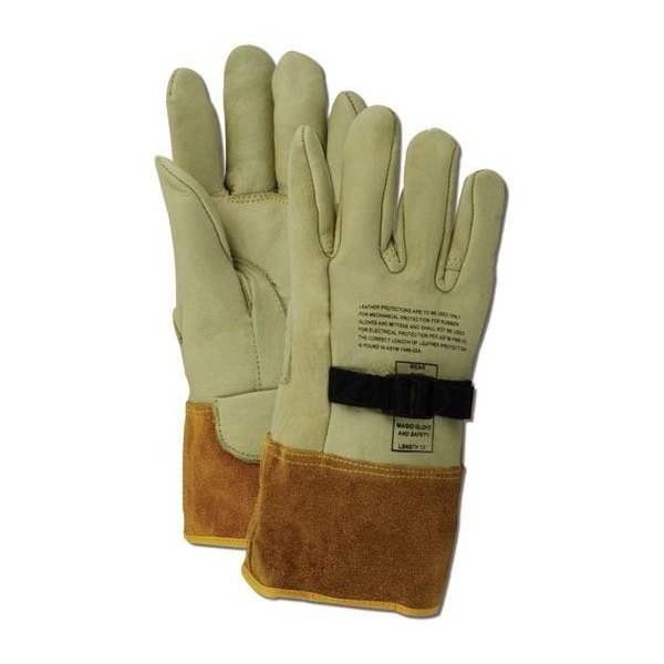 Magid Leather Gloves, 12in Length, Tan, Size 10 60611PS-10 - main